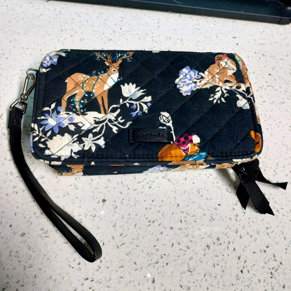 Vera Bradley All In One Crossbody Merry Mischief Black